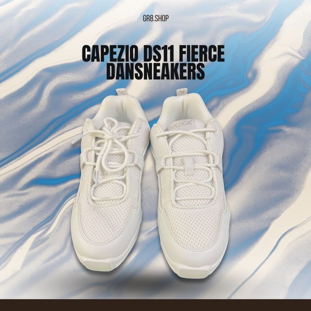 CAPEZIO Ds11 Fierce Dansneakers White Dance Fitness Breathable Mesh Sneakers